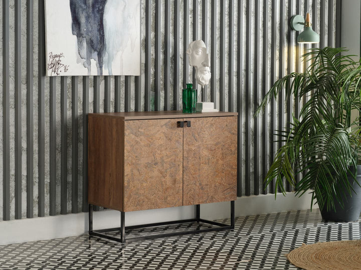 The Avenir Console with two doors, offering a stylish and functional storage solution for any room.