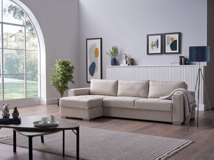 Showcasing clean lines and a slim frame, the Cooper sectional adds a sleek touch to any room.