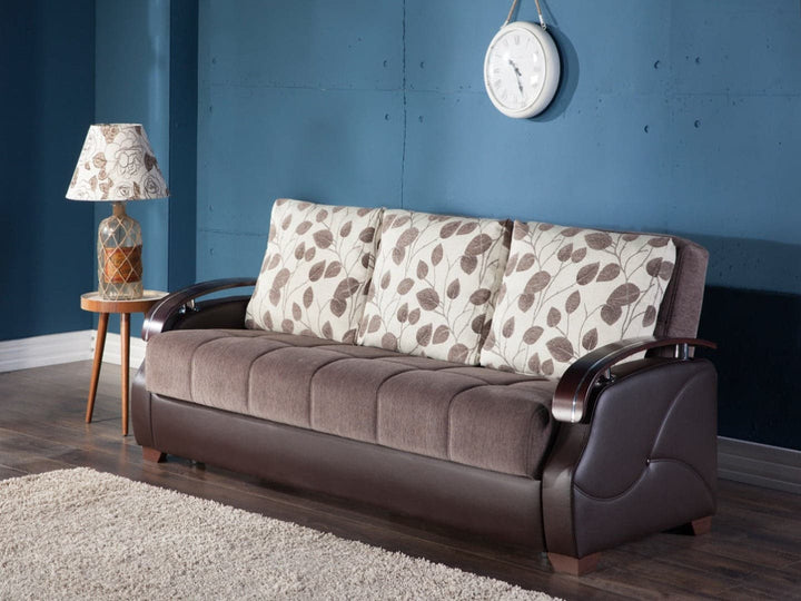 Add a touch of elegance with Costa's raised wood armrests and chrome detailing.