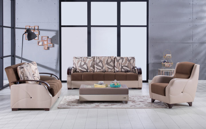 The Costa loveseat easily converts into a sleeper, offering convenience and comfort.