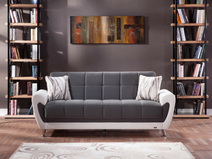 Modern and functional, the Duru Living Room Collection includes a sofa, loveseat, and armchair, all with sleeper features.