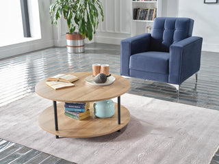 Stylish twin-tiered Elton Coffee Table offering double the surface area for décor.