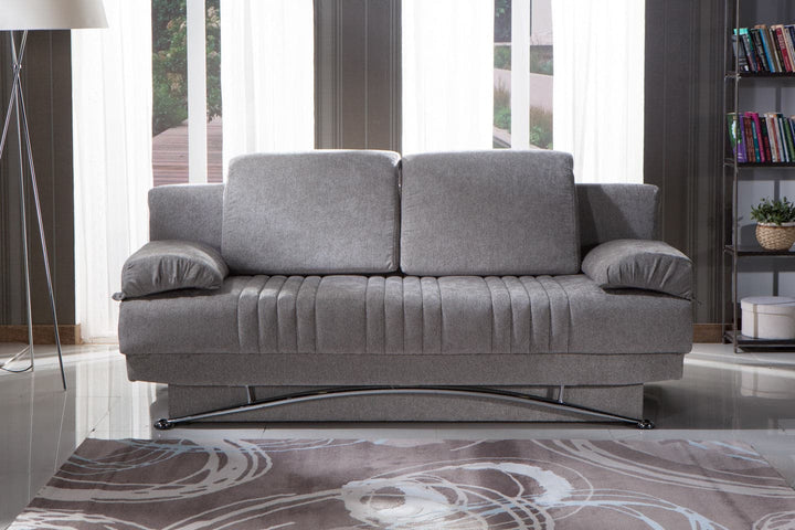 Fantasy Sleeper Sofa made in Turkey with a solid wood frame and metal sofa feet.