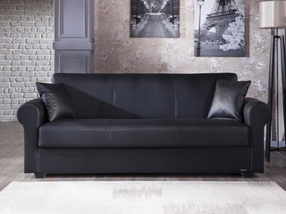 Modern round arms design of the Floris Collection sofa, adding style to any living space.