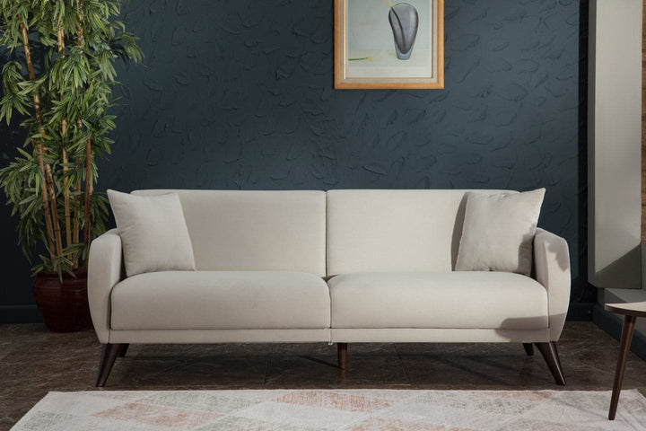 Compact design of the Functional Sofa In A Box, ideal for small spaces.