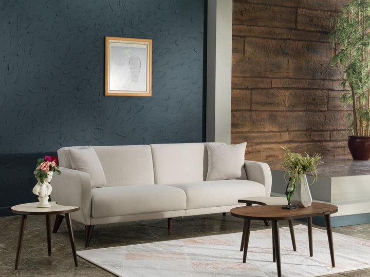 Solid wood frame of the Functional Sofa In A Box ensuring durability and stability.