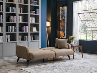 Lightweight and portable design of the indigo blue Functional Sofa In A Box.