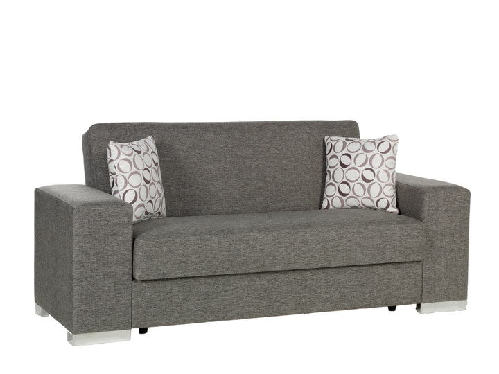 Kobe Collection sofa with a polished chrome finish, perfect for a sleek and modern look.