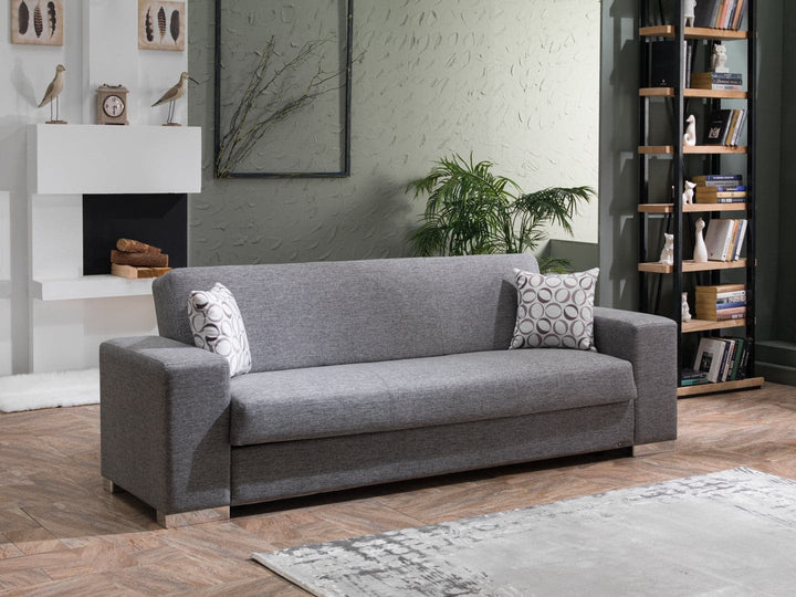 Kobe loveseat that converts into a comfortable sleeper, ideal for small living spaces.