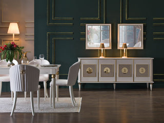 Mistral luxury dining room furniture, designed with opulent details and functional features for a refined dining experience.