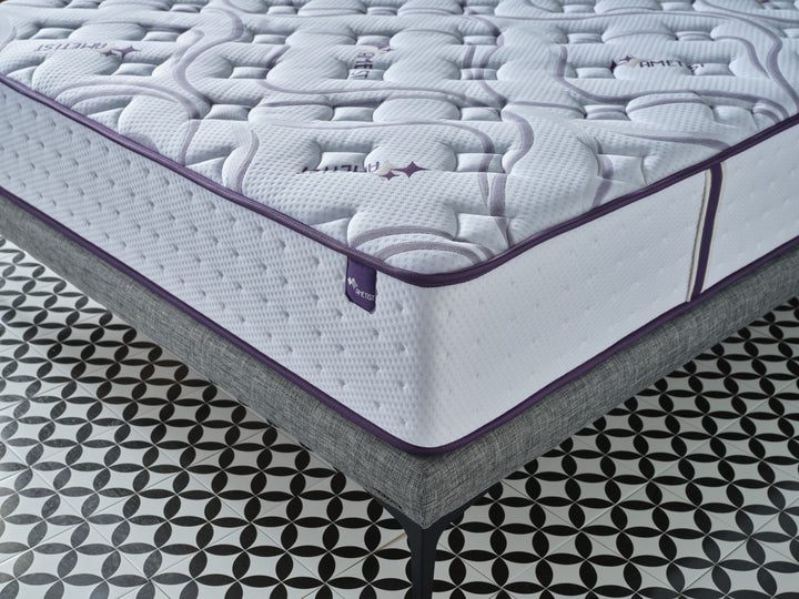 Reliever Foam Mattress with amethyst technology, designed for optimal sleep by reducing static electricity and providing personalized support and airflow.