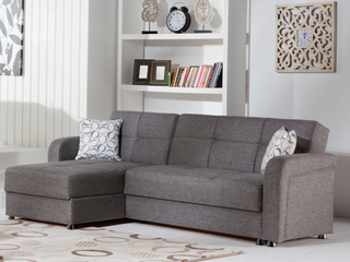 Vision sectional sofa with sleek chrome legs for a contemporary touch