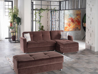 Vision sectional sofa designed with hidden storage compartments for easy organization